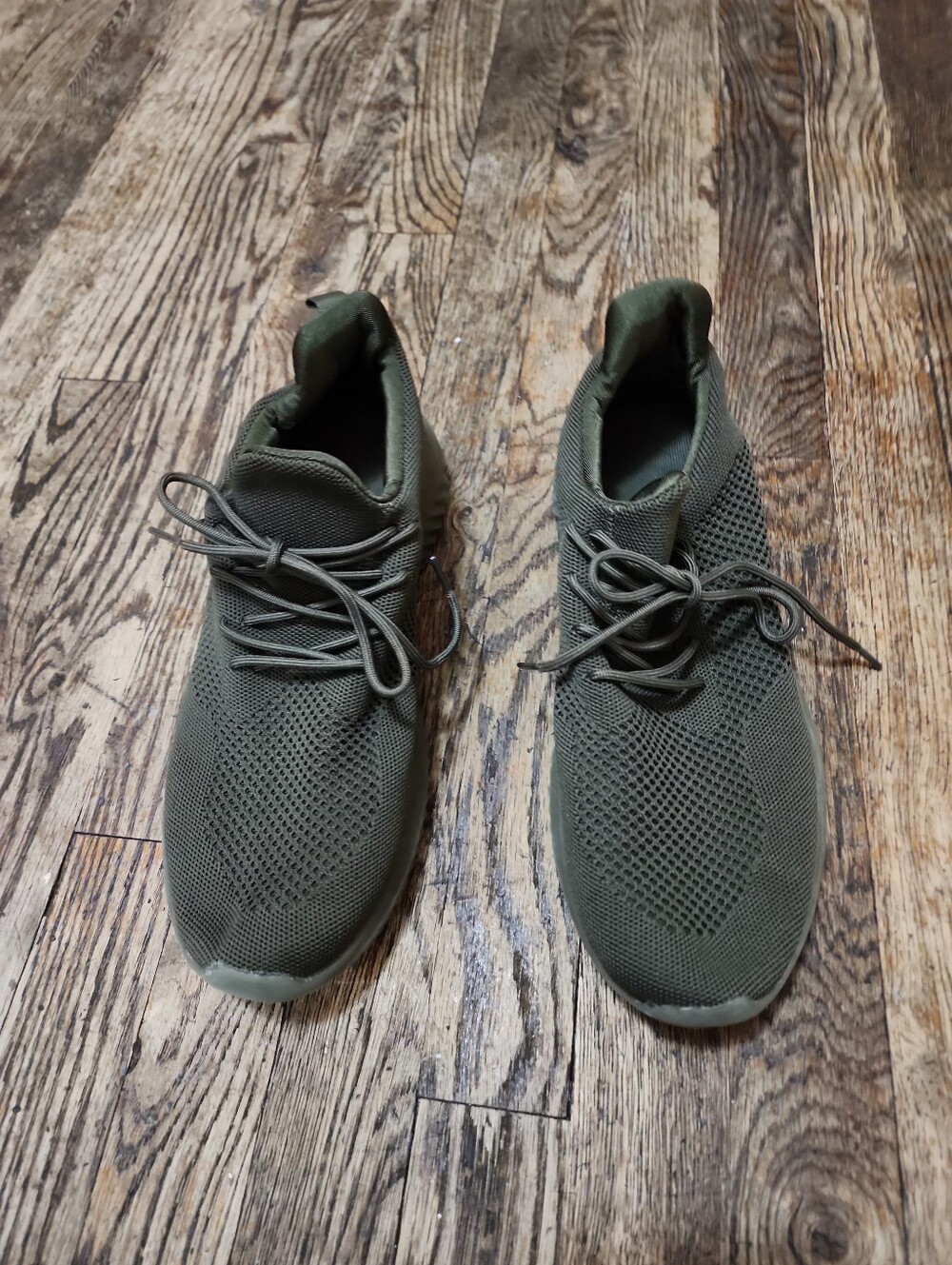 Men's Olive Green Mesh Casual Walking Shoe Sneaker Size 11